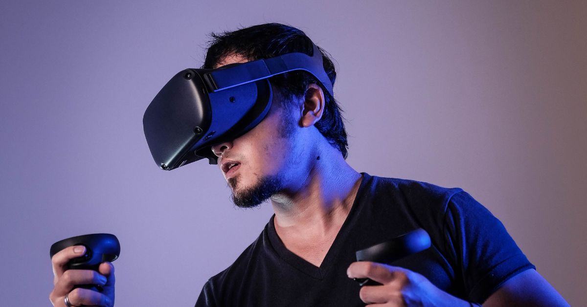 person in a virtual reality headset